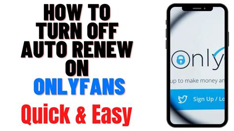 how to turn off auto renewal onlyfans|How To Turn Off Auto Renew On OnlyFans 2024